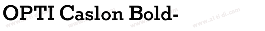 OPTI Caslon Bold字体转换